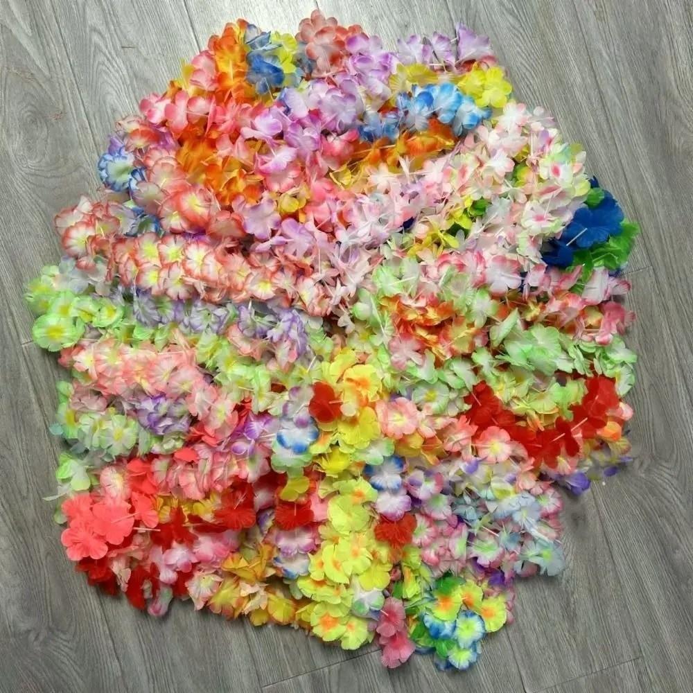 10Pcs Reusable Hawaiian Leis Vibrant Tropical Theme Leis Bachelorette Party