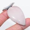 Natural Rose Quartz Gemstone 925 Sterling Silver Jewelry Pendant 2.21" V4F64
