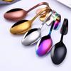 Rustproof Curved Handle Spoon Comfortable Grip Serving Spoons Dessert Spoons  Baby