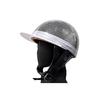 Bike Parts Center Helmet Half Cork Half Three Button Black Lame Free Size (Head Circumference 57cm~less Than 60cm) 701002