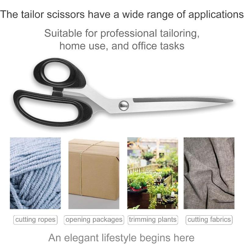 Fabric Scissors 10 Inch Stainless Steel Tailor'S Scissors Fabric Professional Sewing Tool For Home Office Artists Dressmakers