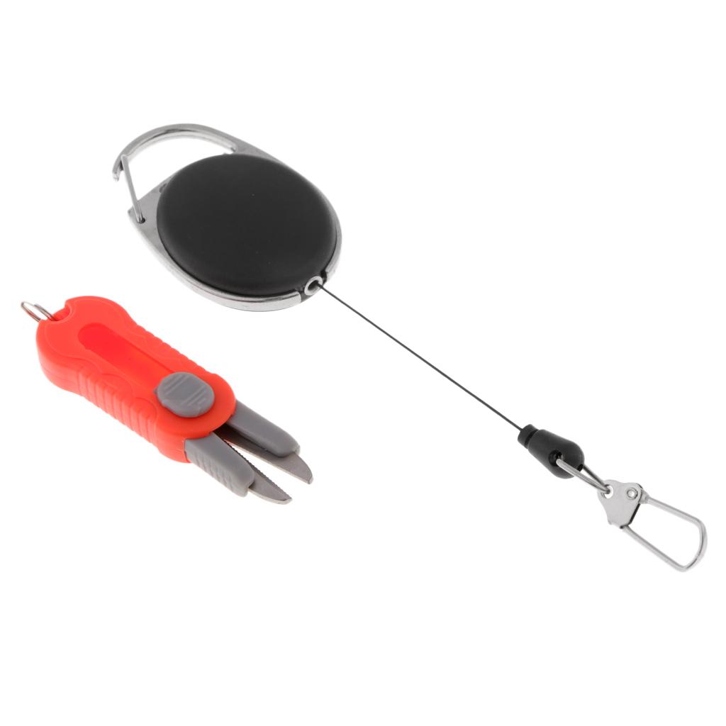 Mini Tube Hose Cutter with Fly Fishing Snippers Retractable Keychain for Fishing and Travel