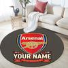 Custom Name Arsenal2 Round Area Rug,Carpet Rug for Living Room Bedroom Sofa Playroom Decor,Non-slip Floor Mat