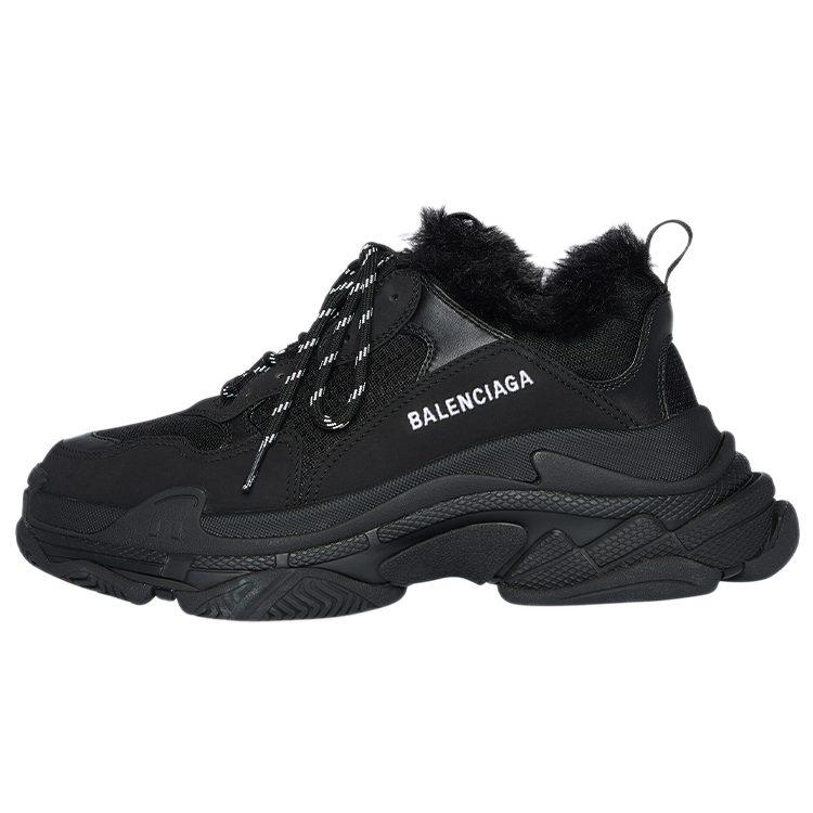 Balenciaga Тройной S Искусственный мех Черный 668563W3CQ51000