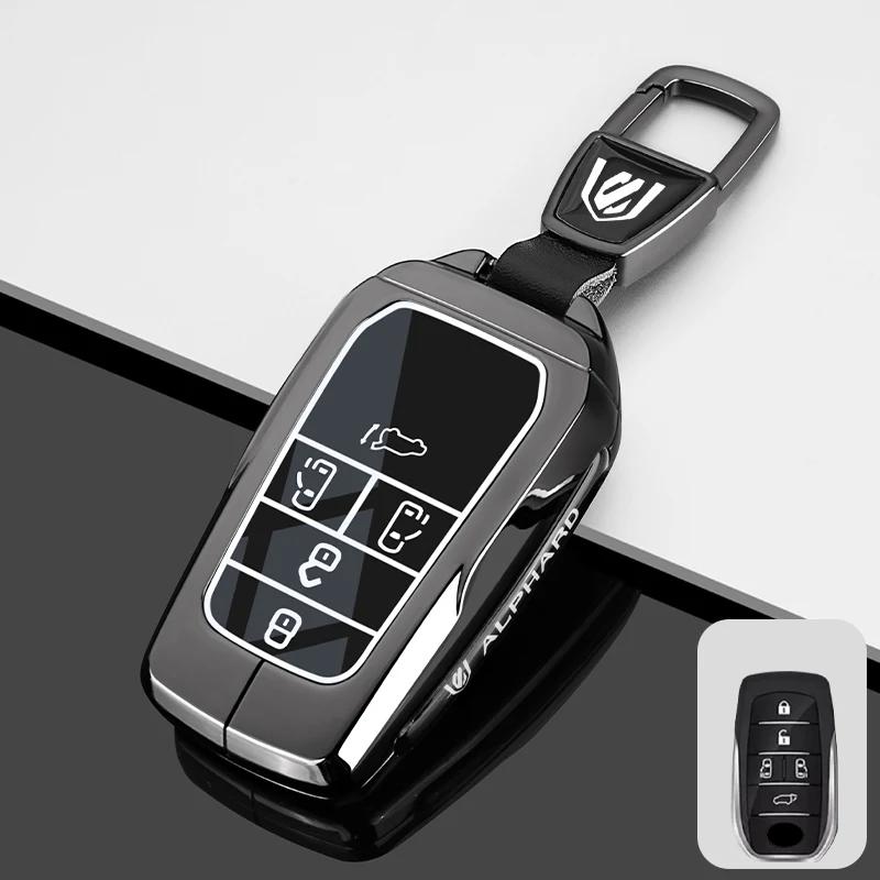 Zinc Alloy Car Smart Remote Protector Car Key Case HWKF8 Cover Styling Accessories For Toyota Vellfire Alphard 30 Series Previa Tarago