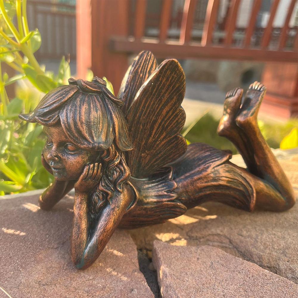 Фигурки для сказочного сада Устойчивые к погодным условиям Садовая статуэтка Фигурки ангелов Садовые украшения Изысканные Романтические Садовые Миниатюры Для