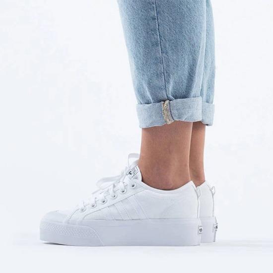 adidas Женские кроссовки Nizza Platform Triple White FV5322