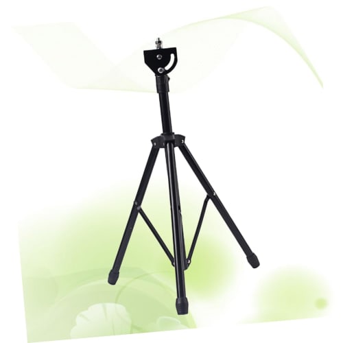 WESIEVYA Adjustable Metal Drum Stand, Dumb Drum Holder with Rubber Feet, Stable Support for Practice Pads, 8-Inch, Black