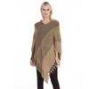 Versatile Women's Tassel Knit Sweater Cape - Loose, Striped, & Oversized