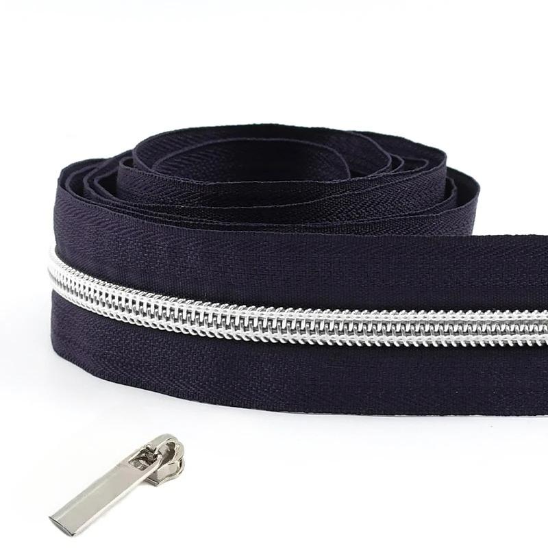 1/2/3/4/5 метров 5# нейлоновые молниевые ленты со слайдерами спиральные молнии сумка кошелек карман пуллеры для молний головка набор для ремонта швейные аксессуары