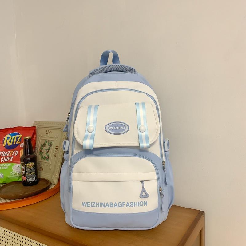 Студенческая школьная сумка, женский однотонный рюкзак для кампуса, рюкзак большой емкости