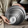 Vintage Industrial Style Metal Dinner Plate Stainless Steel Outdoor Camping Western Food Plates French Restaurant Bone Dish