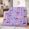 monster Travel Picnics Flannel Blanket Print Cartoon for Bedrooms Sofas Beds Chairs Home Decor Great Gift Idea All Seasons