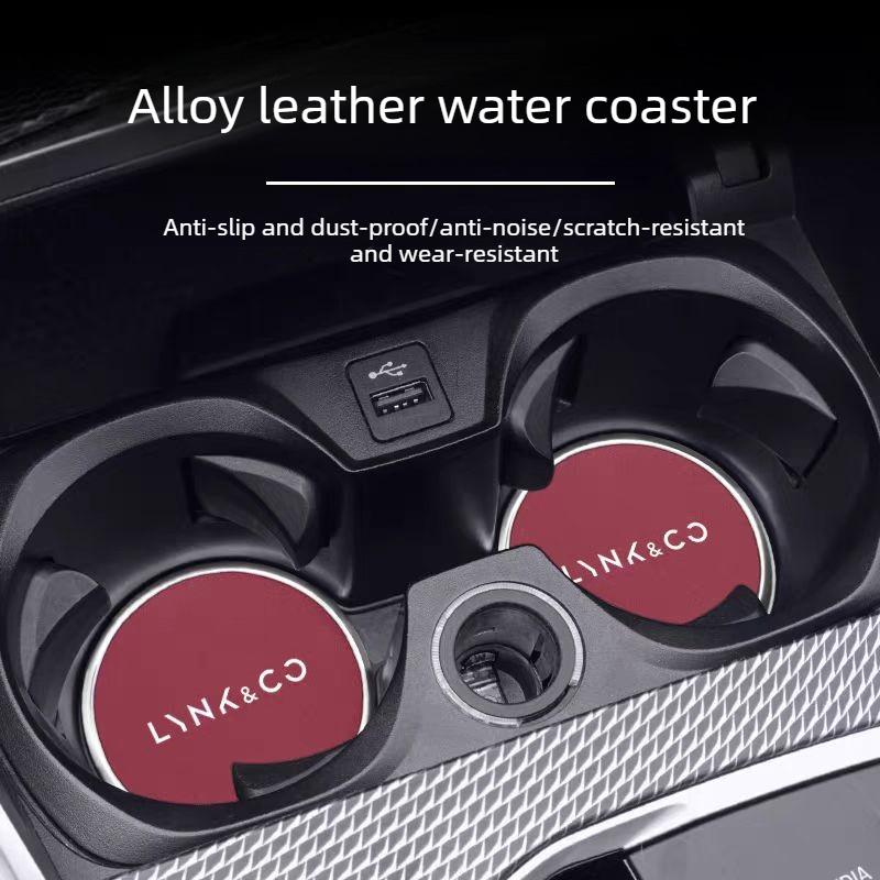 Car coasters car center console water cup slots anti slip shock absorbers car accessories for Lynk&Co 03 08 01 06 07 Z20 900