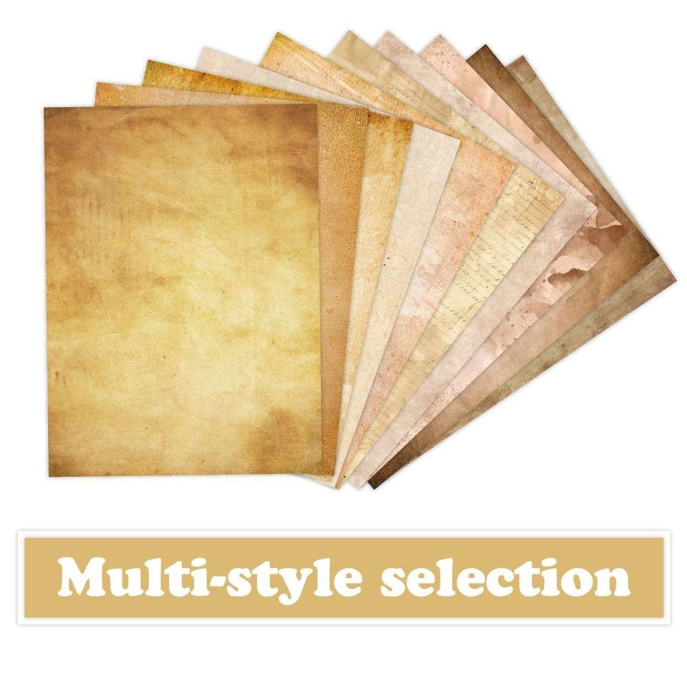 50 Sheets Classical Printing Paper Simple Pirate Scrolls Literary Scrapbook Letter Paper Envelopes