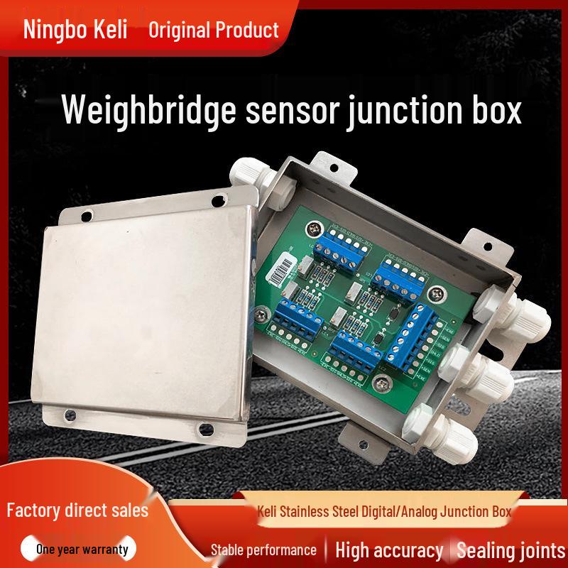 Kelida Stainless Steel Load Cell Digital Junction Box, 100 Ton, 4-Wire, Weighbridge-Compatible.