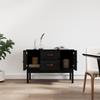 823528 vidaXL Black Buffet 110x40x78 Cm Solid Pine Wood