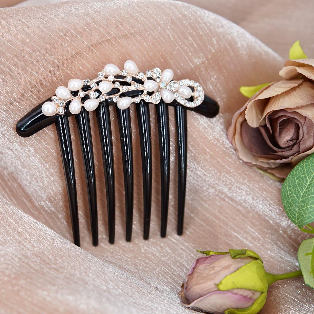 Small Size 7 Teeth Insert Comb Clip Women Hair Styling Hairpins Women Headwear Jewelry Bangs Broken Hair Comb Clip Girls Gifts