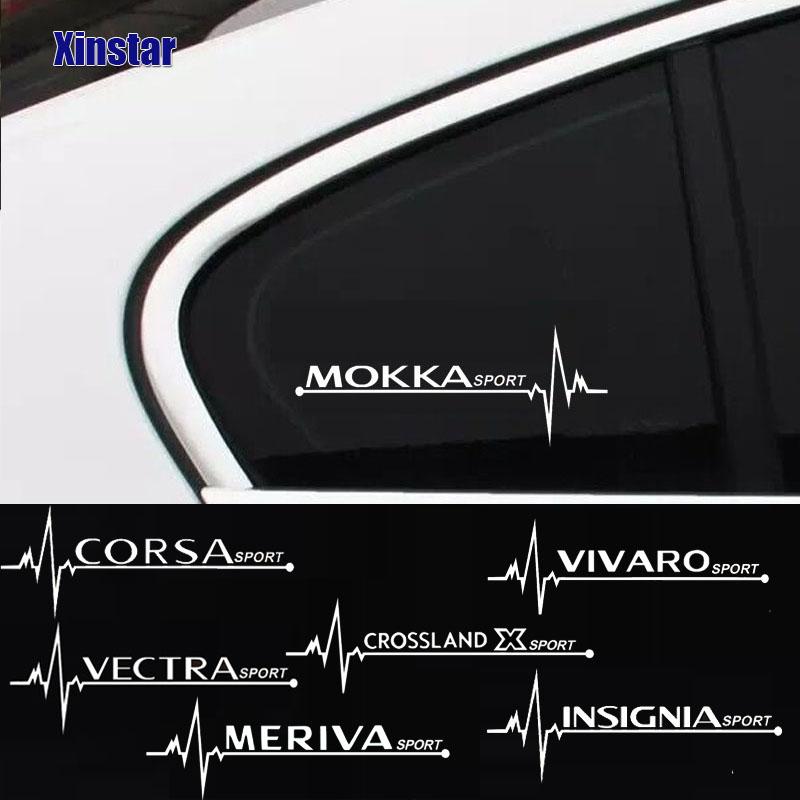2 шт. Автомобильные наклейки Наклейки на боковое стекло Для Opel OPC Astra J H G K Insignia Corsa D B E Mokka Vectra Meriva Vivaro Crossland X