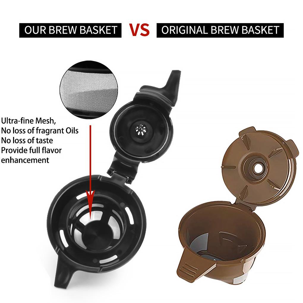 Coffee Filter Cup Fine Mesh Tea Strainer Basket Stainless Steel Maker Alternative Part Replacement for FlexBrew 49979/2 Way