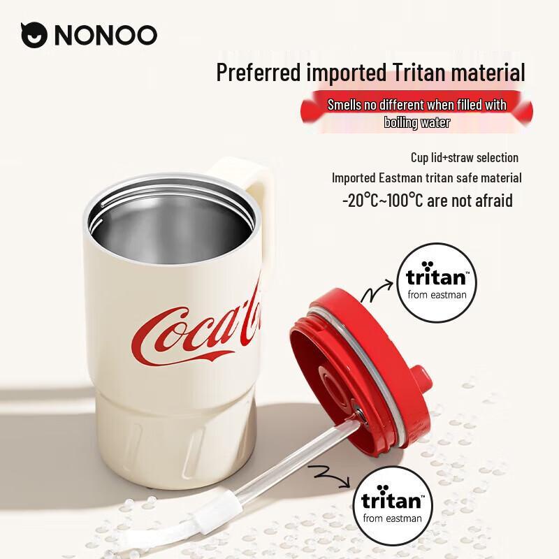Термокружка NONOO Coca-Cola 800 мл с трубочкой