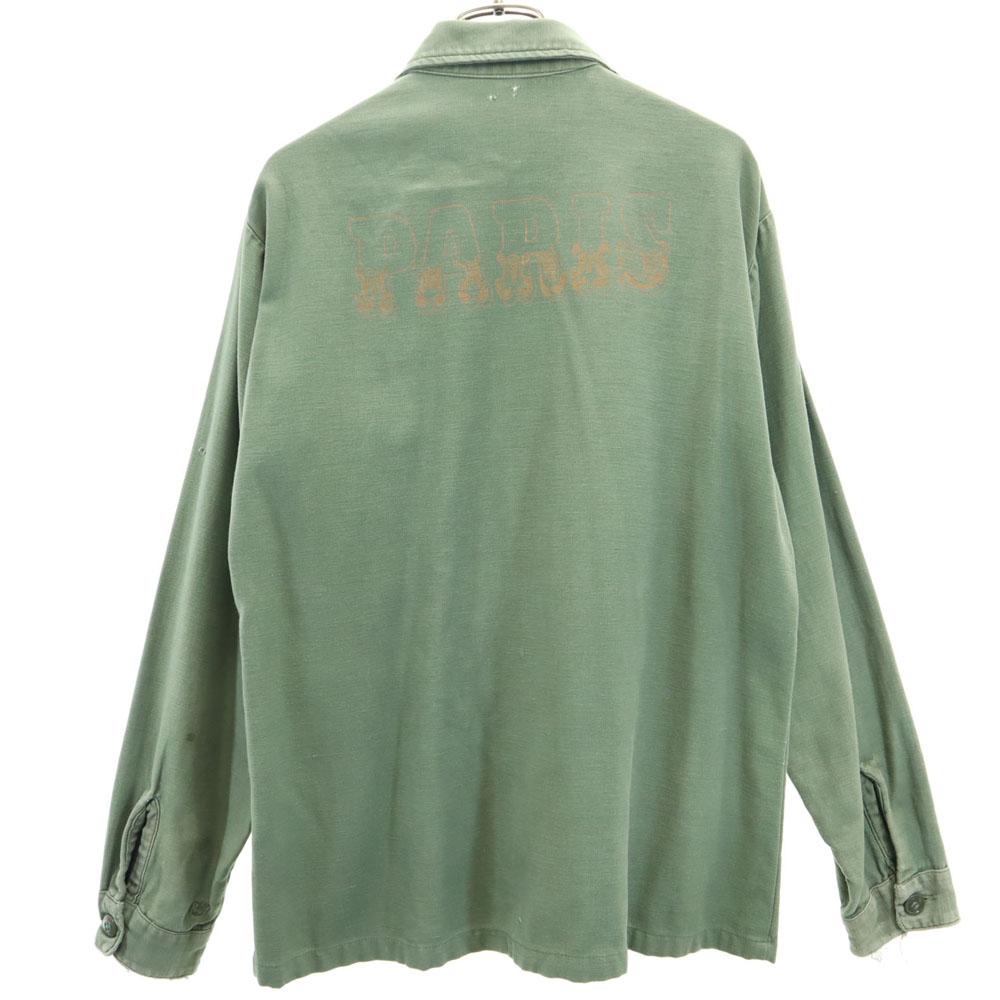 US.ARMY Vintage Long Sleeve Military Shirt Khaki Men's Used
