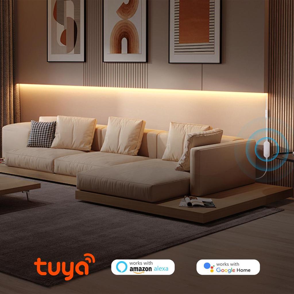 Умные светодиодные ленты Tuya Neon с Wi-Fi управлением, USB 5 В, гибкая веревочная трубка, работают с Alexa, Google Home, рождественское украшение