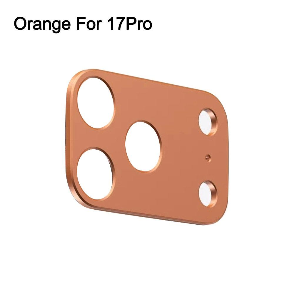 Металлический протектор объектива из алюминия Полное покрытие Оранжевая крышка объектива камеры Защита от царапин HD для iPhone 17Pro/17 Pro Max