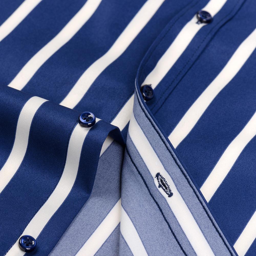 Мужская рубашка с длинными рукавами в полоску