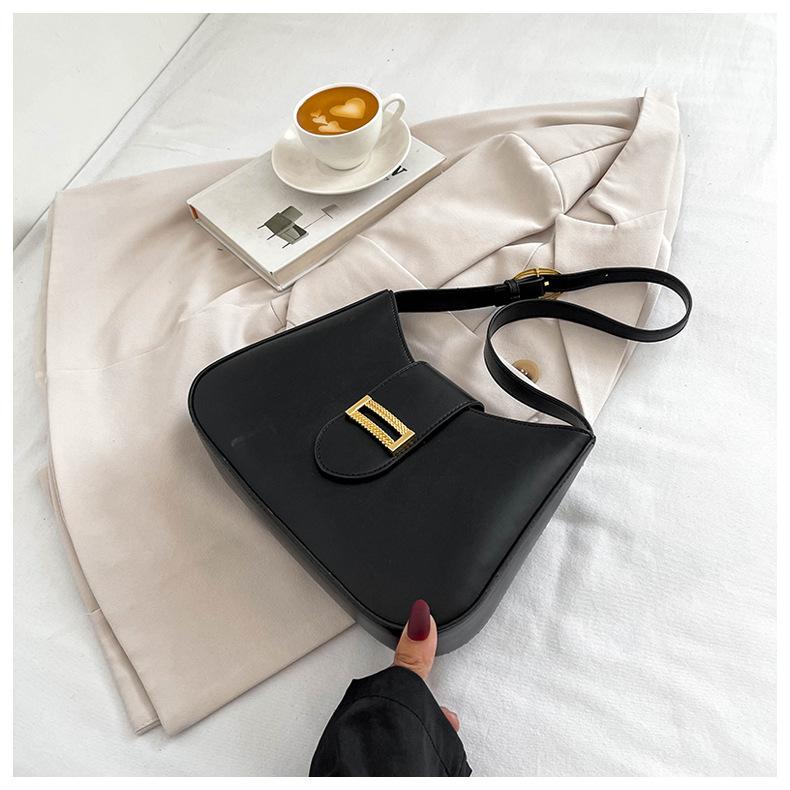 Женская однотонная сумка-багет на молнии с наклоном для отдыха из искусственной кожи с регулируемым ремешком на ремне