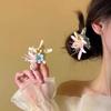 Korean Style Orchid Flower Hairpin Resin Women Side Clip Pink Starfish Hair Clip  Ponytail Holder