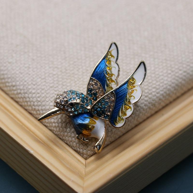 Модная брошь в виде капли масла глазури птица ретро женская булавка брошь одежда костюм тренчкот аксессуары