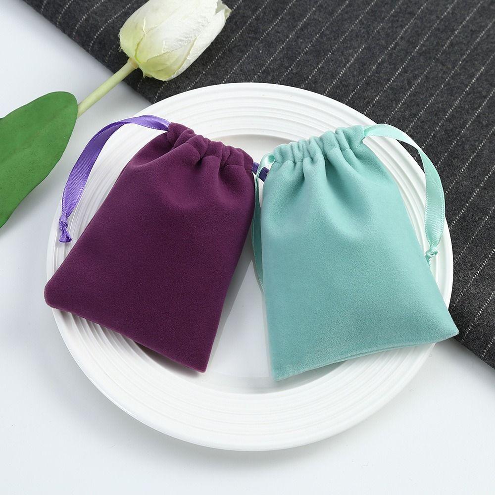 Многоцветный мешочек на шнурке, бархатный мешочек на шнурке, шикарные бархатные упаковочные мешочки, Свадьба