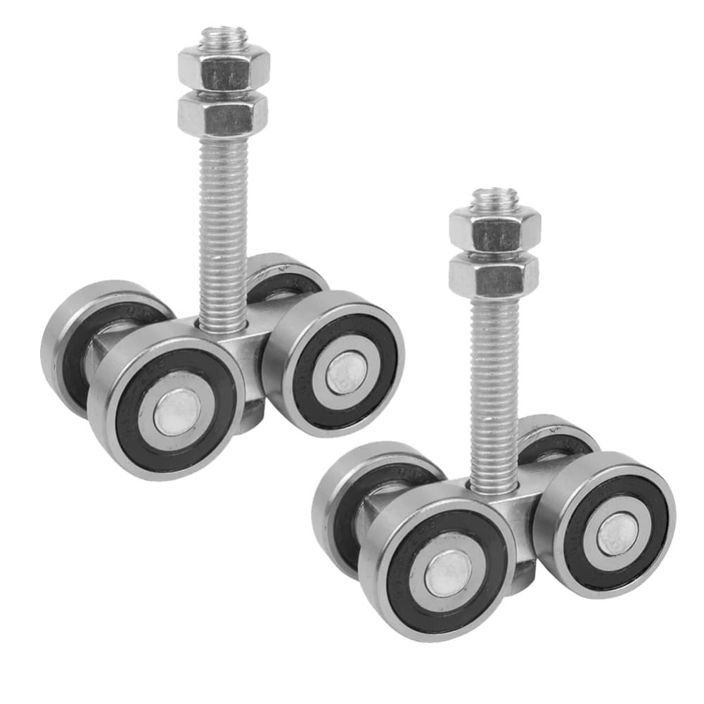 Подвесное скользящее колесо для трека Ролики для амбарной двери 4-колесная тележка в сборе Ролик Сверхмощный подвес для раздвижной двери Дверная фурнитура