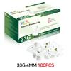 33G 4mm Insulin Pen Needles 10/30/100 Painless Sterile Pen Tips for Diabetic Insulin Peptide Injection Pen, Eyelid Tattoo Needle