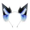 Aurora Wolf Gradual Change Headband Cosplay Comic Show Props Simulation Plush Beast Ear Headdress