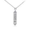 Mens Vintage Buddhist Pendant Necklace With Crystal Charm Copper Alloy Geometric Amulet Protection Style
