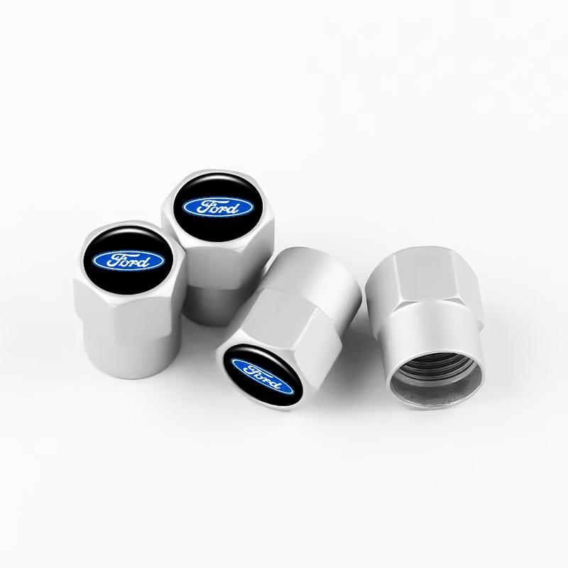 SWNR6 4Pcs 3D Metal Wheel Tire Valve Stem Caps For Ford Mustang Shelby Fiesta Mondeo Fusion Explorer Escape Edge Kuga Tuning Accessory