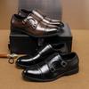 Кожаная обувь новая деловая обувь туфли Mengke туфли на двойной пряжке monk shoes