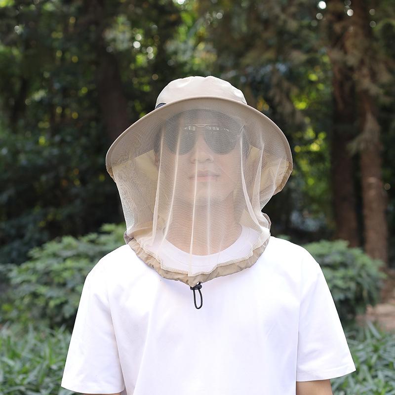 Уличная шляпа рыбака с широкими полями, шляпа-ведро, шляпа от комаров с сеткой, защита от насекомых и пчел, мужская солнцезащитная рыболовная кепка