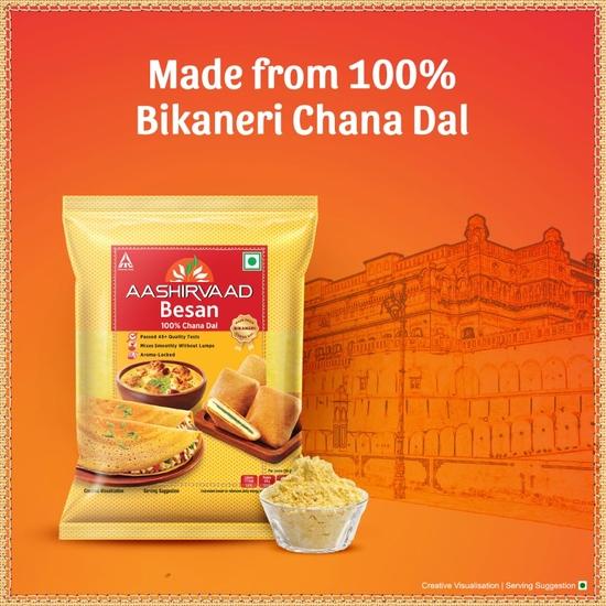 Aashirvaad, 100% Bikaneri Chana Dal Besan, 500 G