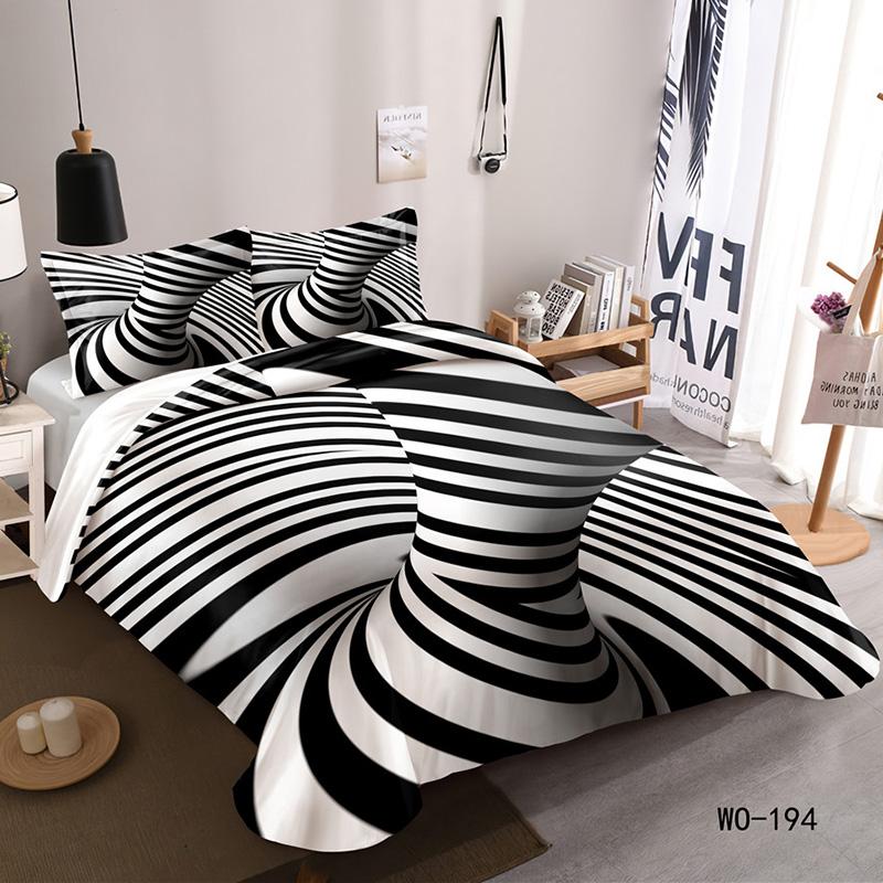 RunGrape 3D Пододеяльник Постельное белье Двуспальный Полуторный Королевский размер 240x220 Скандинавский Чехол на кровать 150 Евро Постельное белье Покрывало 200x200