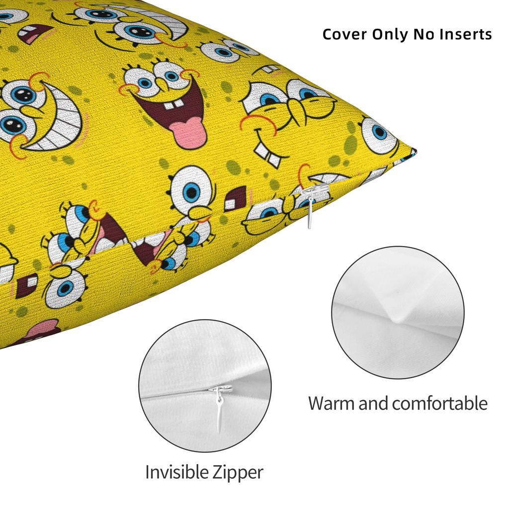 S-Spongebobeds S-Squarepantsed Sponge Man Pillowcases Morden Pillow Case For Couch Sofa Bedroom Graphic Pillow Cover