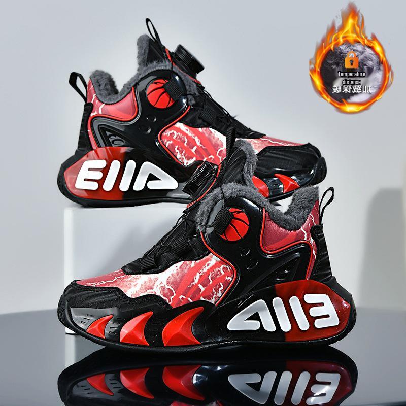Зимние баскетбольные кроссовки Chitu 2025 для мальчиков - Модные, с хлопковой флисовой подкладкой для бега