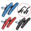 1Pair Durable Bicycle Silent Brake Pads Rubber+Metal Cycling V Brake Holder Pads  Riding Equipment