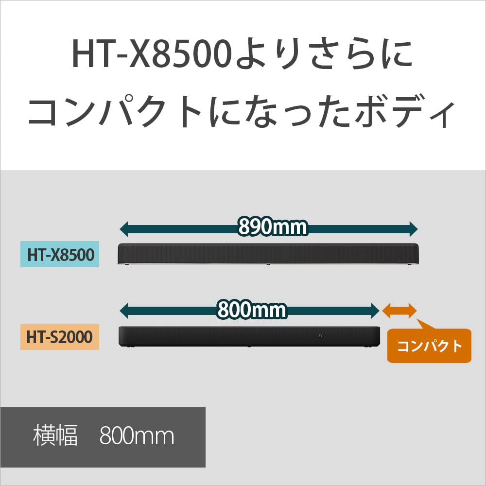 Sony Саундбар Совместимость с DolbyAtmos Совместимость 3.1ch HT-S2000 eARC/Bluetooth
