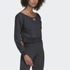 adidas Originals Мешковатый свитшот с круглым вырезом и логотипом, короткий, спортивный, женский, серый HU1647