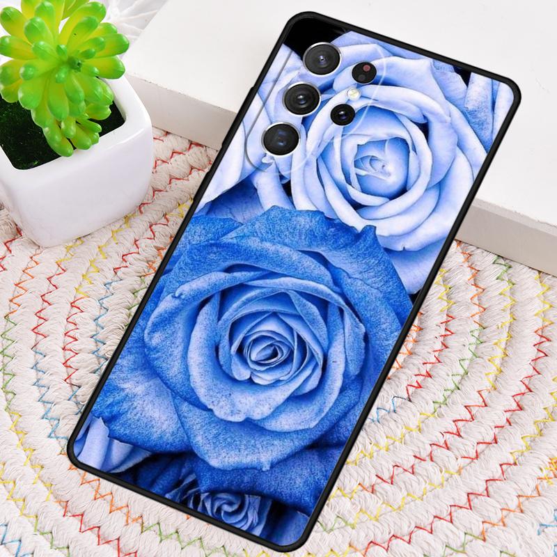 Чехол для телефона с цветком синей розы для Samsung Galaxy note 10 pro S26 Ultra S23 S24 FE S25 S21 S22 PLUS противоударный