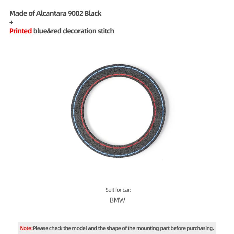 Для BMW F30 F20 G20 G30 F10 E90 E46 E60 E39 X1 X3 Из Алькантары Центральный Логотип Руля Автомобиля Декоративное Кольцо Наклейка Аксессуары