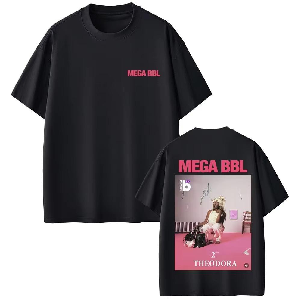 Rapper Theodora Mega Bbl Album Graphic Tshirt Men Women Hip Hop Fashion Pop Music T Shirt Unisex Casual Vintage pure Cotton Top